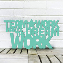 Load image into Gallery viewer, Spunky Fluff Proudly Handmade in South Dakota, USA Large / Turquoise Teamwork Makes the Dream Work