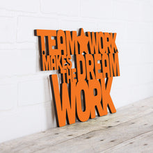Load image into Gallery viewer, Spunky Fluff Proudly Handmade in South Dakota, USA Medium / Orange Teamwork Makes the Dream Work