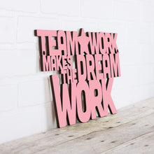 Load image into Gallery viewer, Spunky Fluff Proudly Handmade in South Dakota, USA Medium / Pink Teamwork Makes the Dream Work