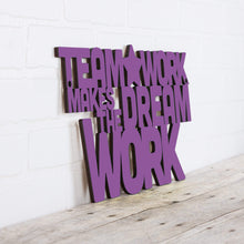 Load image into Gallery viewer, Spunky Fluff Proudly Handmade in South Dakota, USA Medium / Purple Teamwork Makes the Dream Work
