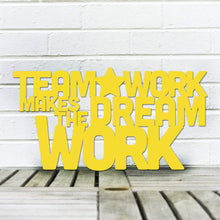 Load image into Gallery viewer, Spunky Fluff Proudly Handmade in South Dakota, USA Medium / Yellow Teamwork Makes the Dream Work