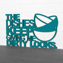 Load image into Gallery viewer, Spunky Fluff Proudly Handmade in South Dakota, USA The Dishes Keep Giving me Dirty Looks