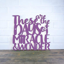 Load image into Gallery viewer, Spunky Fluff Proudly Handmade in South Dakota, USA Large / Purple These are the Days of Miracle and Wonder