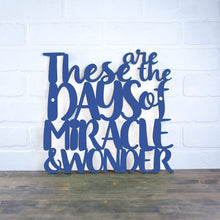 Load image into Gallery viewer, Spunky Fluff Proudly Handmade in South Dakota, USA Medium / Cobalt Blue These are the Days of Miracle and Wonder