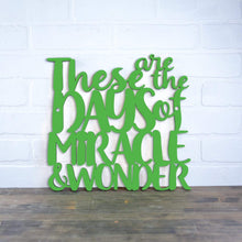 Load image into Gallery viewer, Spunky Fluff Proudly Handmade in South Dakota, USA Medium / Grass Green These are the Days of Miracle and Wonder