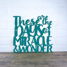 Load image into Gallery viewer, Spunky Fluff Proudly Handmade in South Dakota, USA Medium / Teal These are the Days of Miracle and Wonder