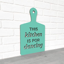 Load image into Gallery viewer, Spunky Fluff Proudly Handmade in South Dakota, USA Medium / Turquoise This Kitchen is for Dancing