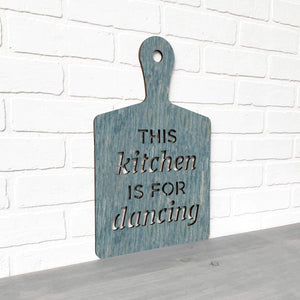 Spunky Fluff Proudly Handmade in South Dakota, USA Medium / Weathered Denim This Kitchen is for Dancing