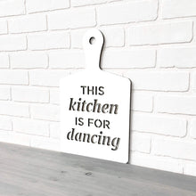 Load image into Gallery viewer, Spunky Fluff Proudly Handmade in South Dakota, USA Medium / White This Kitchen is for Dancing
