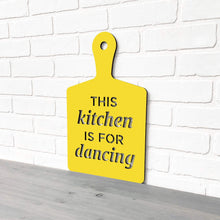 Load image into Gallery viewer, Spunky Fluff Proudly Handmade in South Dakota, USA Medium / Yellow This Kitchen is for Dancing