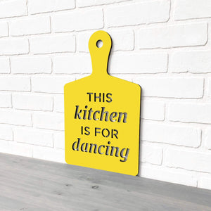 Spunky Fluff Proudly Handmade in South Dakota, USA Medium / Yellow This Kitchen is for Dancing