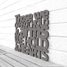 Load image into Gallery viewer, Spunky Fluff Proudly Handmade in South Dakota, USA Medium / Charcoal Gray Those We Cannot Hold in our Arms We Hold in our Hearts