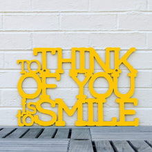 Load image into Gallery viewer, Spunky Fluff Proudly Handmade in South Dakota, USA Medium / Yellow To Think of You is to Smile