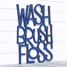 Load image into Gallery viewer, Spunky Fluff Proudly handmade in South Dakota, USA Medium / Cobalt Blue Wash Brush Floss