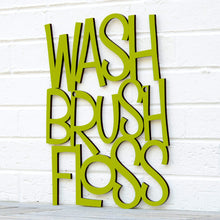 Load image into Gallery viewer, Spunky Fluff Proudly handmade in South Dakota, USA Medium / Pear Green Wash Brush Floss