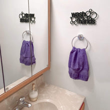 Load image into Gallery viewer, Spunky Fluff Proudly handmade in South Dakota, USA Small / Black "Wash Your Hands" Decorative Wall Sign