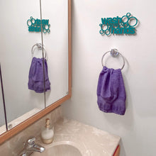 Load image into Gallery viewer, Spunky Fluff Proudly handmade in South Dakota, USA Small / Teal "Wash Your Hands" Decorative Wall Sign