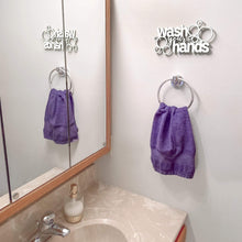Load image into Gallery viewer, Spunky Fluff Proudly handmade in South Dakota, USA Small / White "Wash Your Hands" Decorative Wall Sign