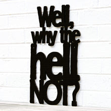 Load image into Gallery viewer, Spunky Fluff Proudly handmade in South Dakota, USA Small / Black Well, Why the Hell Not?