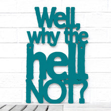 Load image into Gallery viewer, Spunky Fluff Proudly handmade in South Dakota, USA Small / Teal Well, Why the Hell Not?