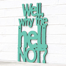 Load image into Gallery viewer, Spunky Fluff Proudly handmade in South Dakota, USA Small / Turquoise Well, Why the Hell Not?