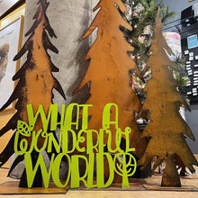 Load image into Gallery viewer, Spunky Fluff Proudly handmade in South Dakota, USA "What a Wonderful World" Decorative Wall Sign