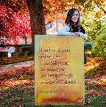 Load image into Gallery viewer, Prairie Dance Proudly Handmade in South Dakota, USA "What a Wonderful World" Wall Art (Lyrics)