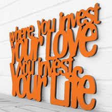 Load image into Gallery viewer, Spunky Fluff Proudly handmade in South Dakota, USA Medium / Orange Where You Invest Your Love, You Invest Your Life