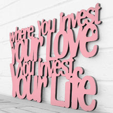 Load image into Gallery viewer, Spunky Fluff Proudly handmade in South Dakota, USA Medium / Pink Where You Invest Your Love, You Invest Your Life