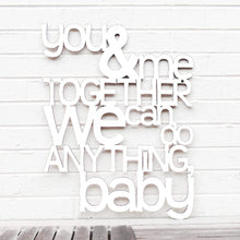 Load image into Gallery viewer, Spunky Fluff Proudly handmade in South Dakota, USA Medium / White You and Me Together
