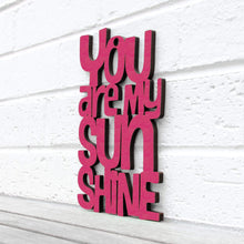 Load image into Gallery viewer, Spunky Fluff Proudly handmade in South Dakota, USA Large / Magenta "You are my Sunshine" Decorative Sign