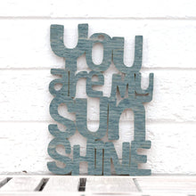 Load image into Gallery viewer, Spunky Fluff Proudly handmade in South Dakota, USA Small / Weathered Denim &quot;You are my Sunshine&quot; Decorative Sign
