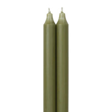 Load image into Gallery viewer, Northern Lights Moss Green 12&quot; Taper Candles 2pk
