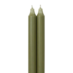 Northern Lights Moss Green 12" Taper Candles 2pk