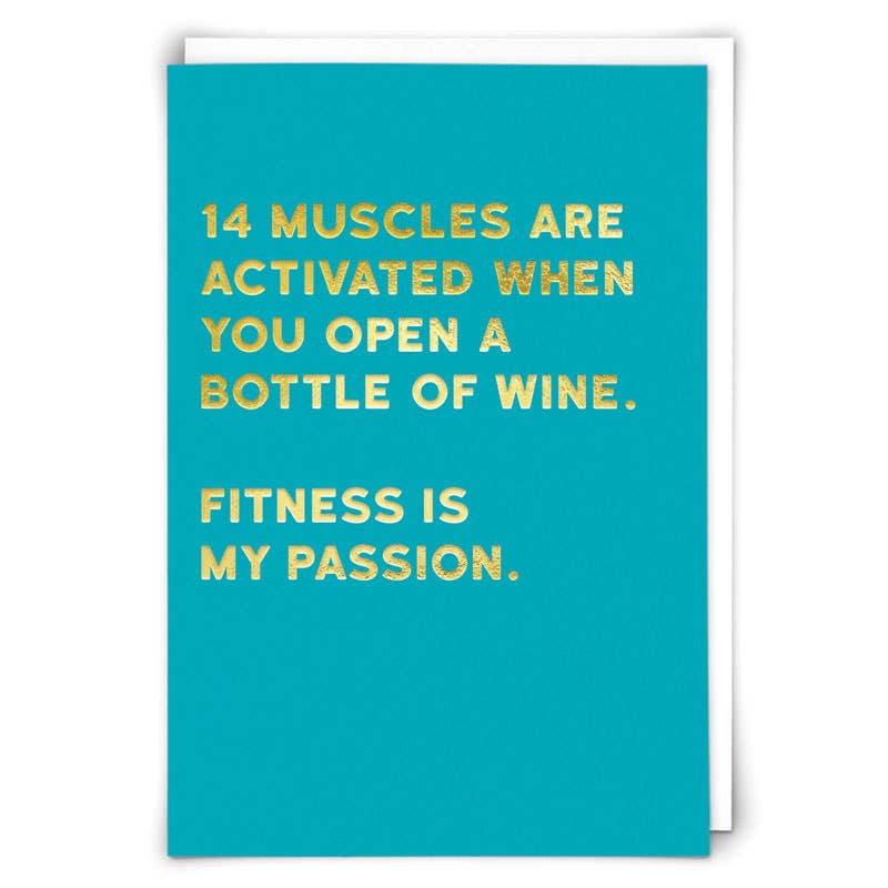 Redback Cards Greeting Cards 14 Muscles Wine Humor Greeting Card