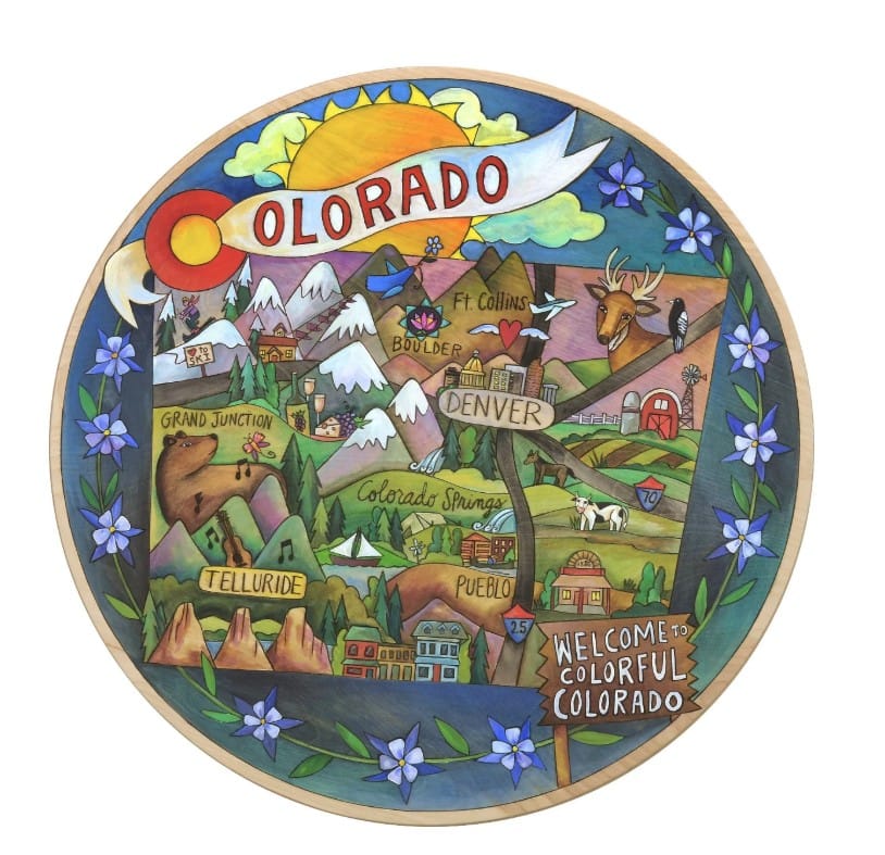 Sincerely Sticks Other - Local Pride 18" Lazy Susan – Colorado | Sincerely Sticks