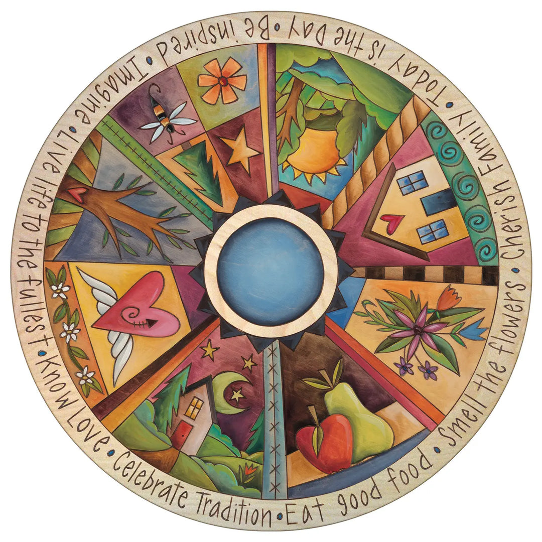 Sincerely Sticks Home Decor - Kitchen Gourmet Entertaining - Serveware Functional 18" Lazy Susan Homemade Happiness