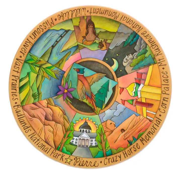 Sincerely Sticks Other - Local Pride 18 " Lazy Susan South Dakota