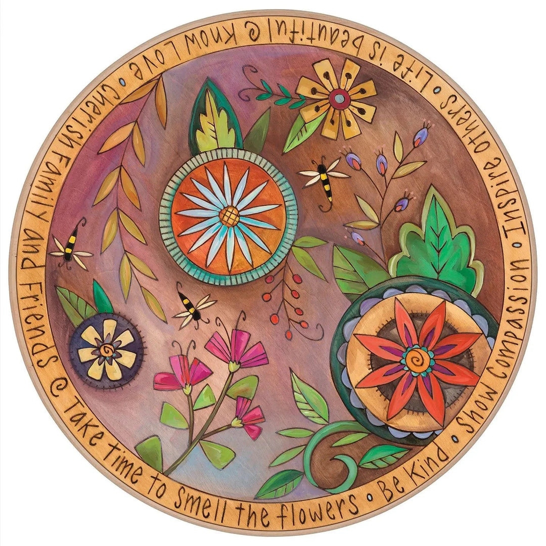 Sincerely Sticks Home Decor - Kitchen Gourmet Entertaining - Serveware Functional 18" Lazy Susan Spring Morning