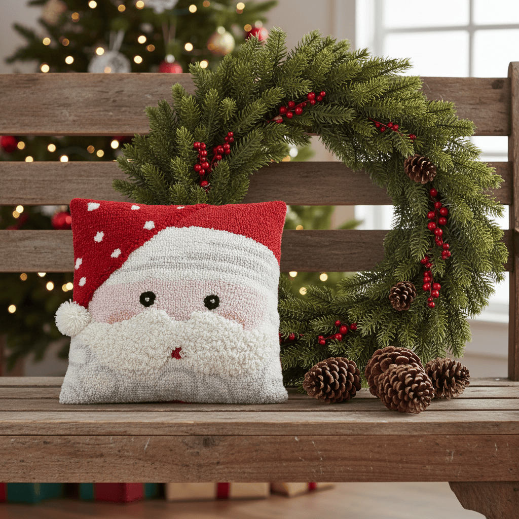 Peking Handicraft Pillow 3D Santa Hook Pillow