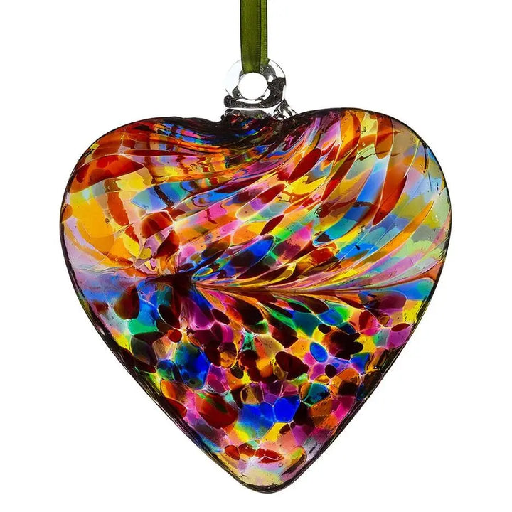 Sienna Glass Multicolored 5" Friendship Hearts