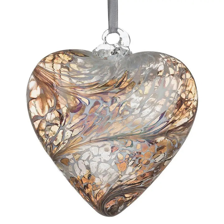 Sienna Glass Pastel Gold 5" Friendship Hearts