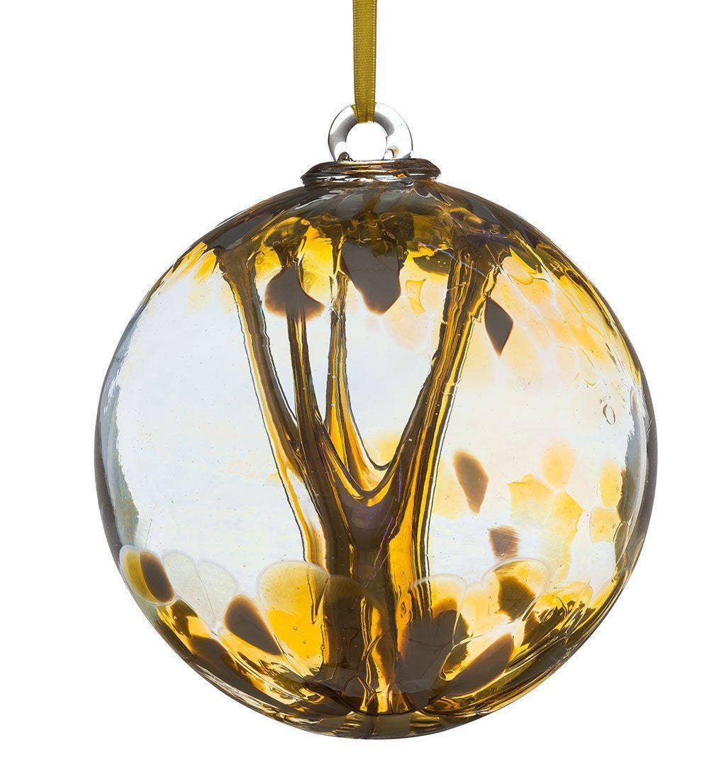 Sienna Glass 6" Pastel Gold Spirit Ball