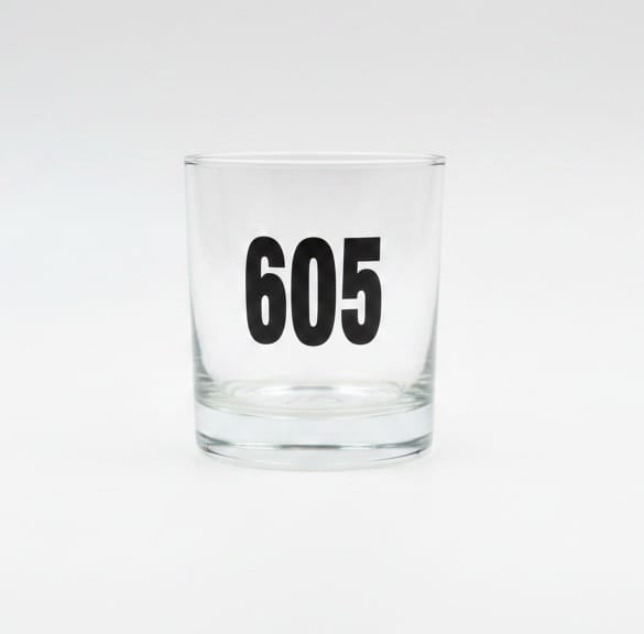 Vital Industries Barware 605 Rocks Glass | South Dakota Area Code Screen Printed Glass