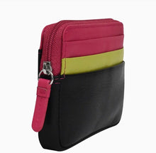 Load image into Gallery viewer, ili New York Zip Card Case – RFID Blocking Leather Card Holder with Key Ring
