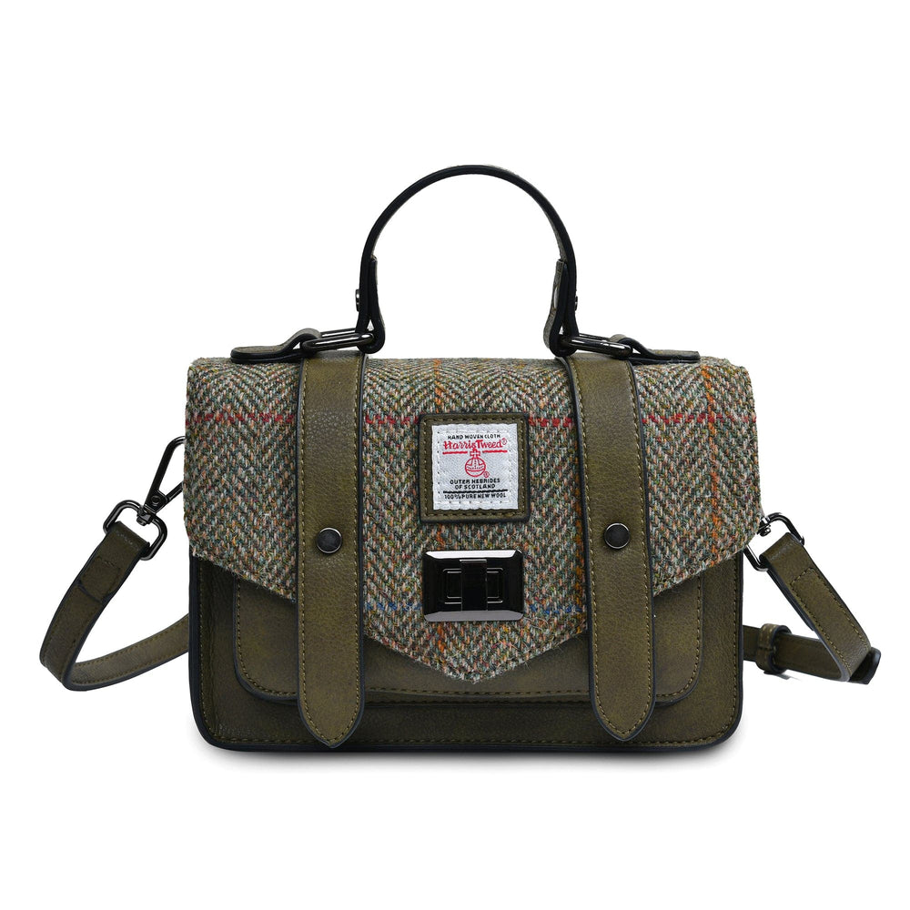 Islander UK Mini Satchel in Chestnut Herringbone