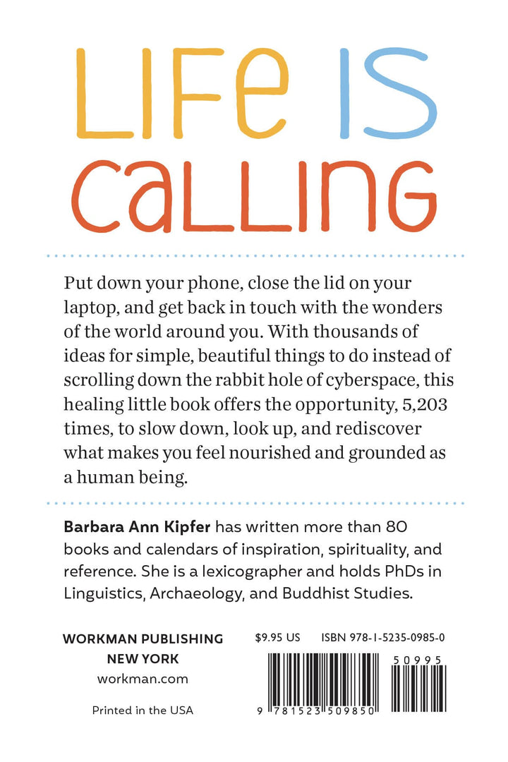 5,203 Things to Do Instead of Looking at Your Phone, back cover
