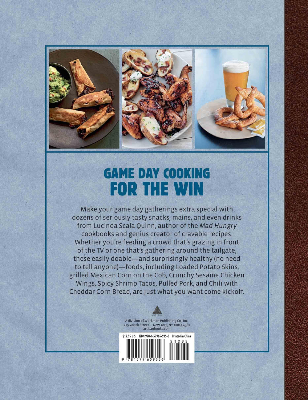 Mad Hungry Game Day Food cookbook, back cover