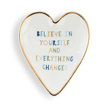 Load image into Gallery viewer, Believe in Yourself Art Heart Trinket Dish
