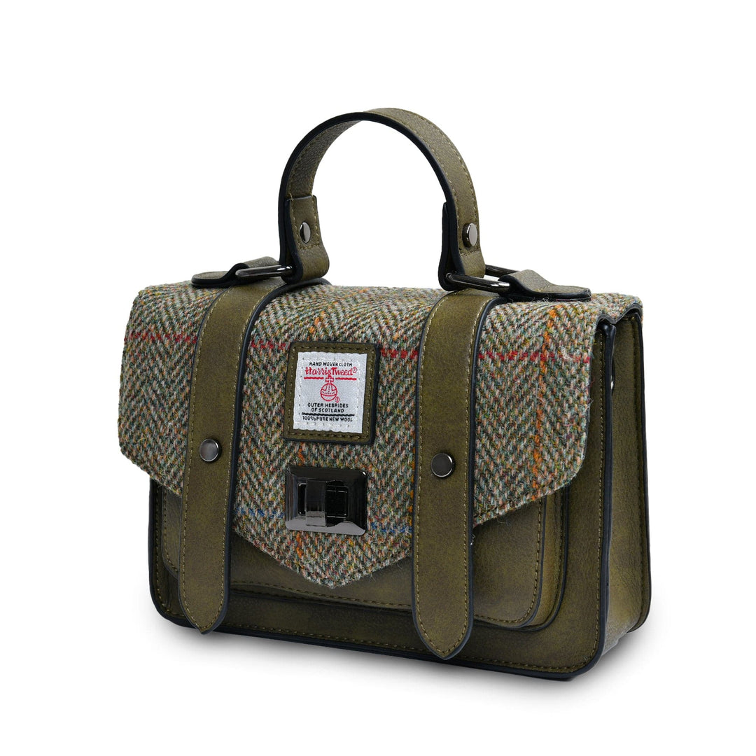 Islander UK Mini Satchel in Chestnut Herringbone